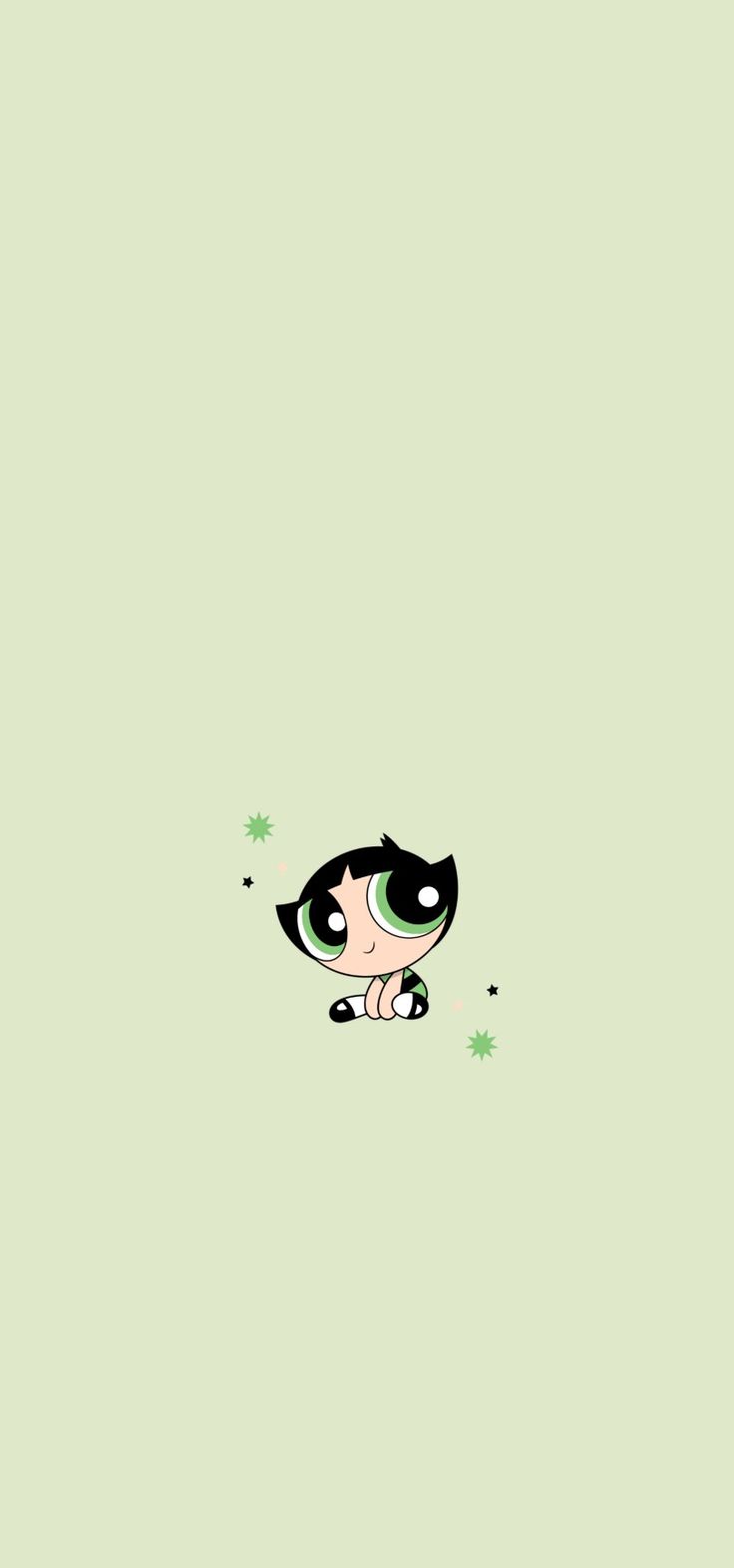 The powerpuff girls wallpaper for your phone - Pastel green, light green, Android, Buttercup