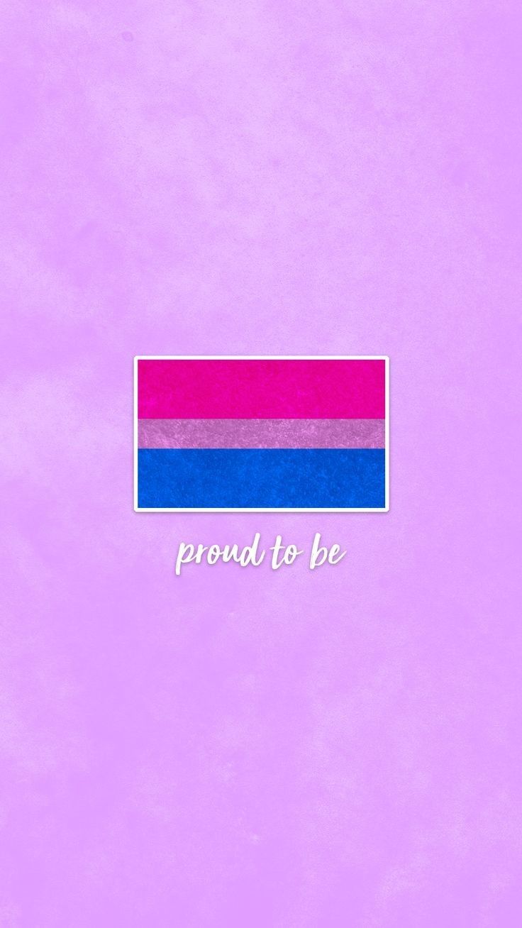 A pink and blue striped flag with the words pride is be - Bisexual