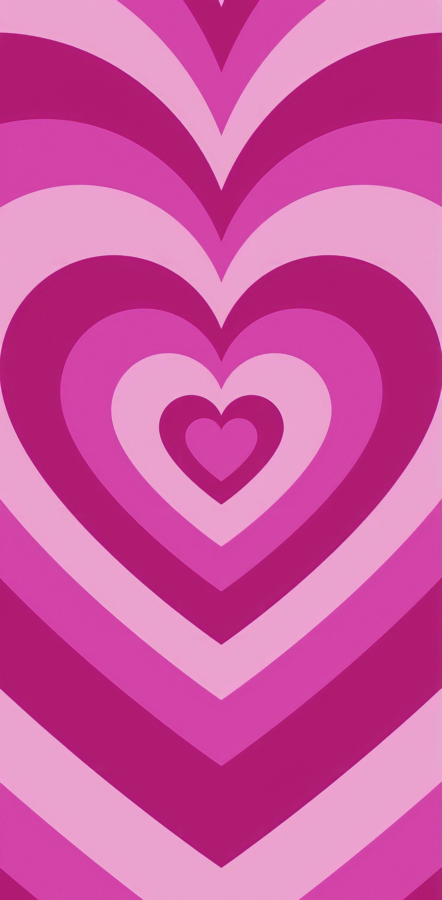 A pink and purple heart iPhone wallpaper - Pink heart