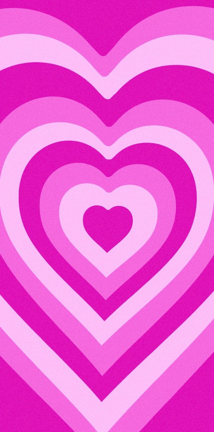A pink and white striped heart wallpaper - Pink heart