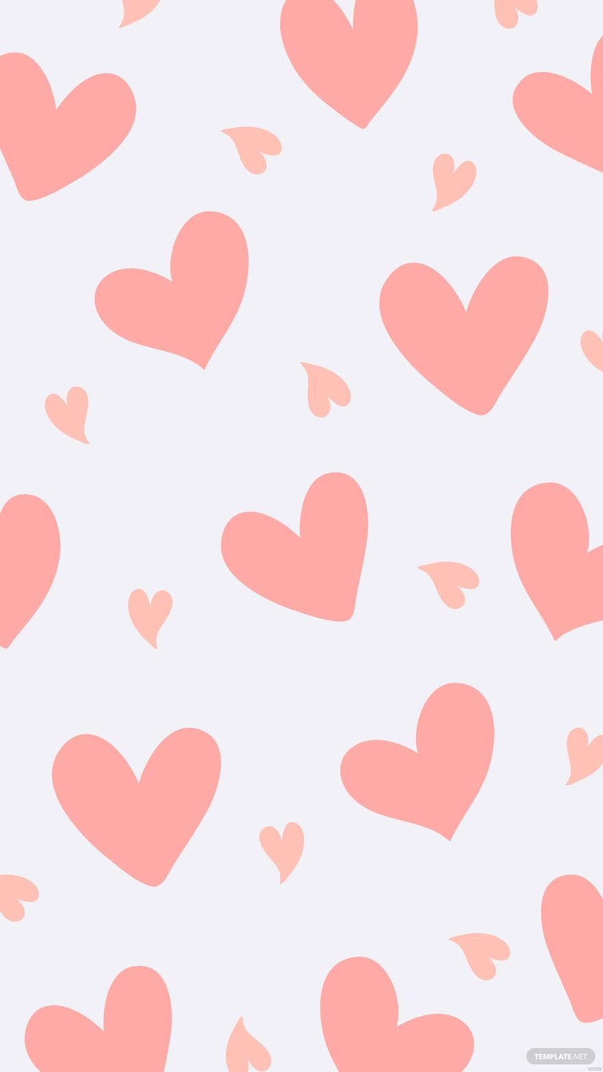 Free Pink Heart Background, Illustrator, JPG, SVG