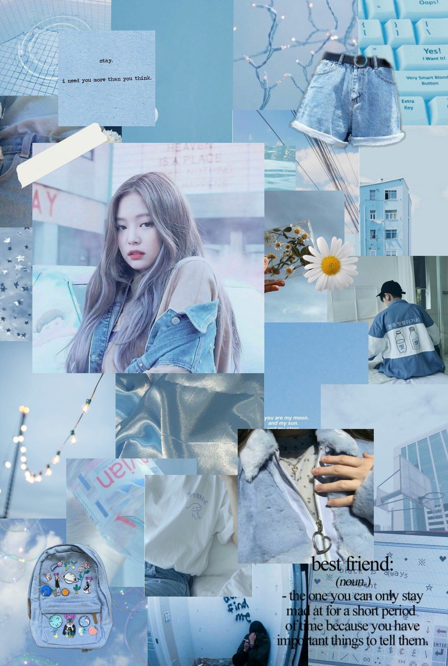 Aesthetic background featuring Hyuna from the K-pop group 4minute - BLACKPINK, Jennie