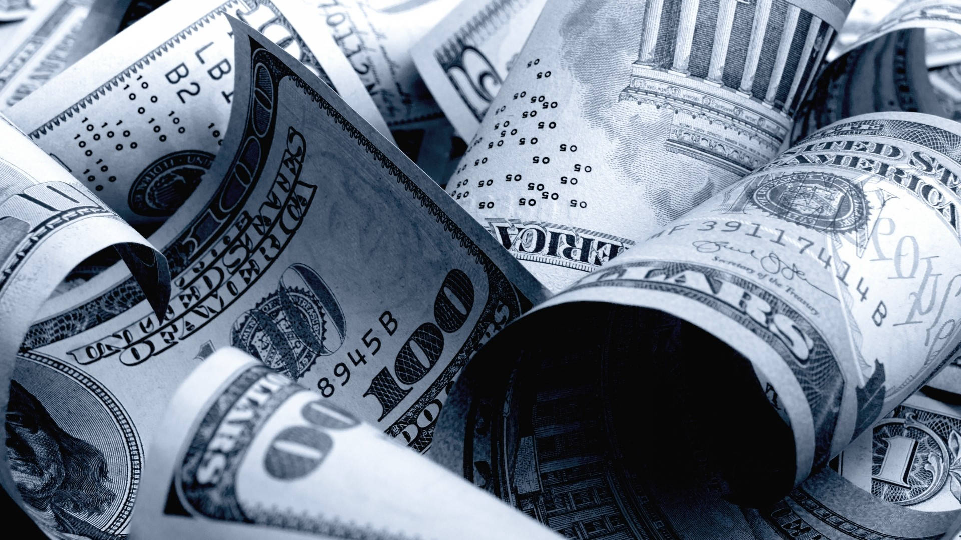 Download Money Background Dollar Bills Gray Aesthetic Wallpaper