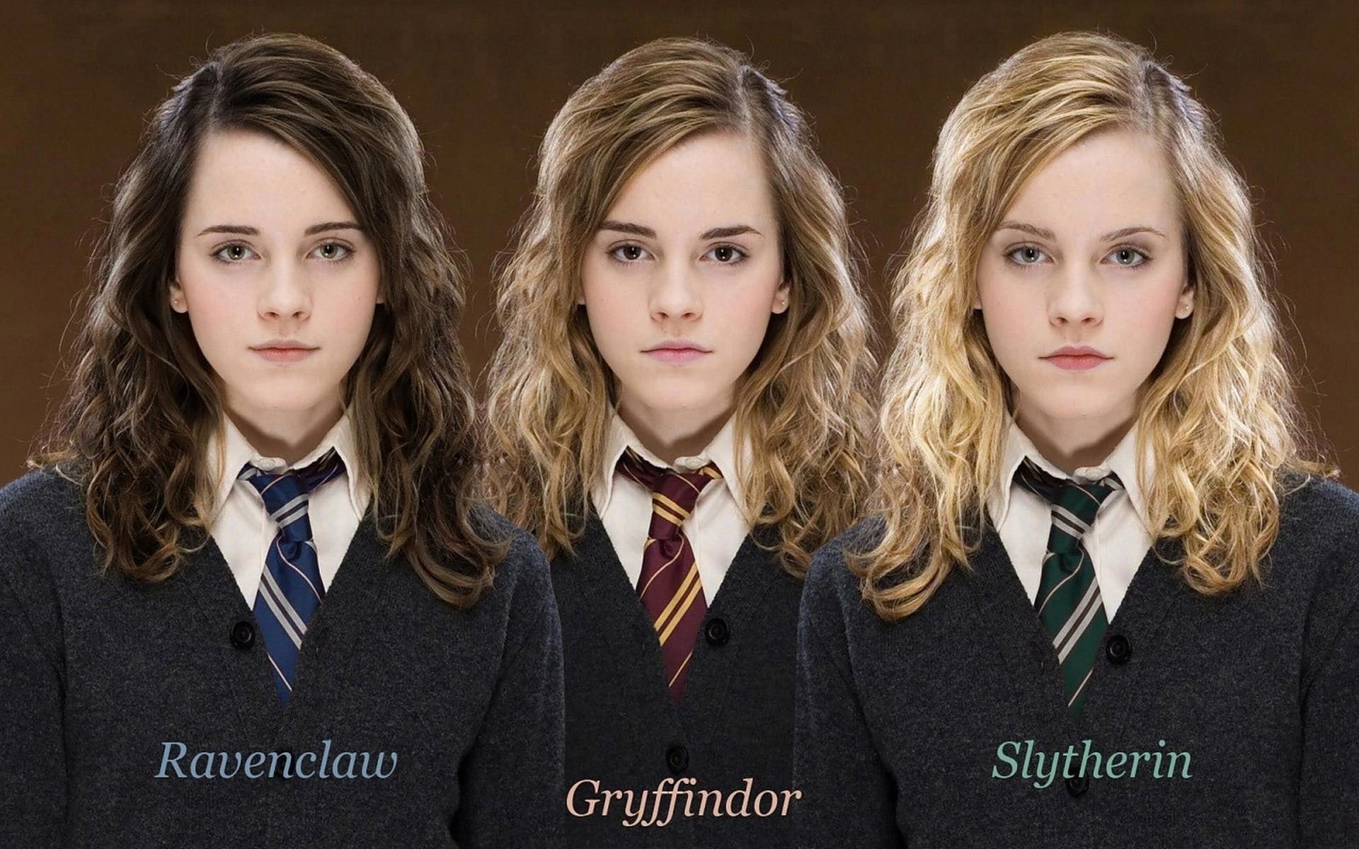 A group of girls wearing school uniforms - Slytherin