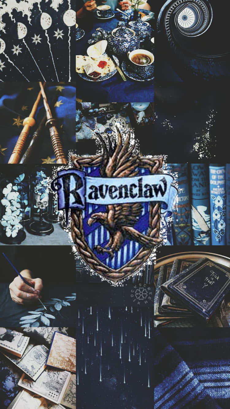 A collage of harry potter items and other things - Ravenclaw