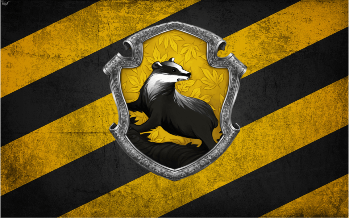 A badger is on the shield of harry potter - Hufflepuff