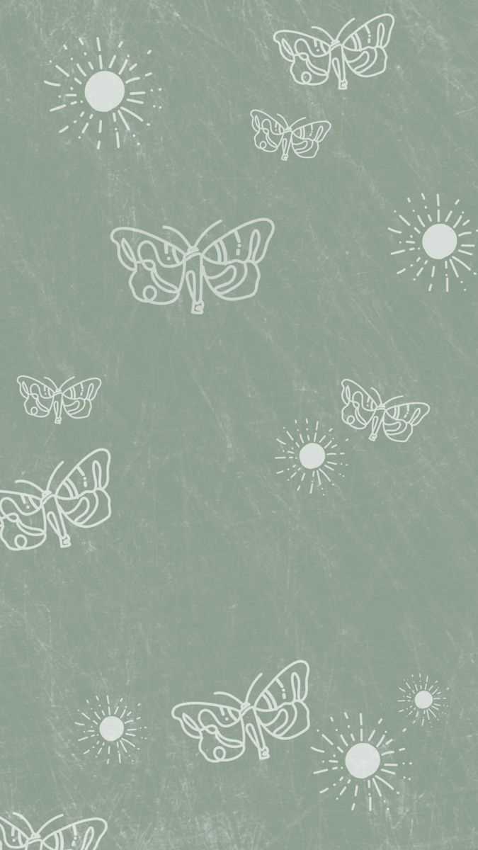 Butterfly wallpaper, aesthetic background, phone background, phone wallpaper, butterfly aesthetic, butterfly background, butterfly phone wallpaper - Green, sage green