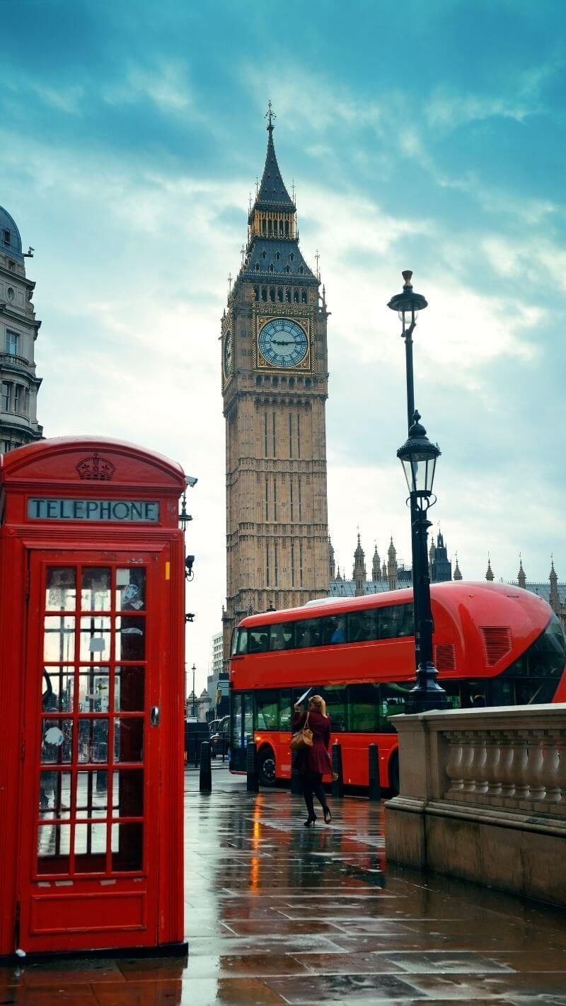 A red phone booth and double decker bus - Travel, London