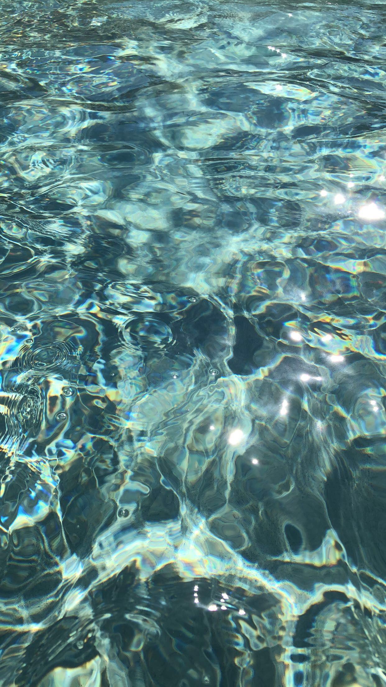 A close up of water with ripples - Water