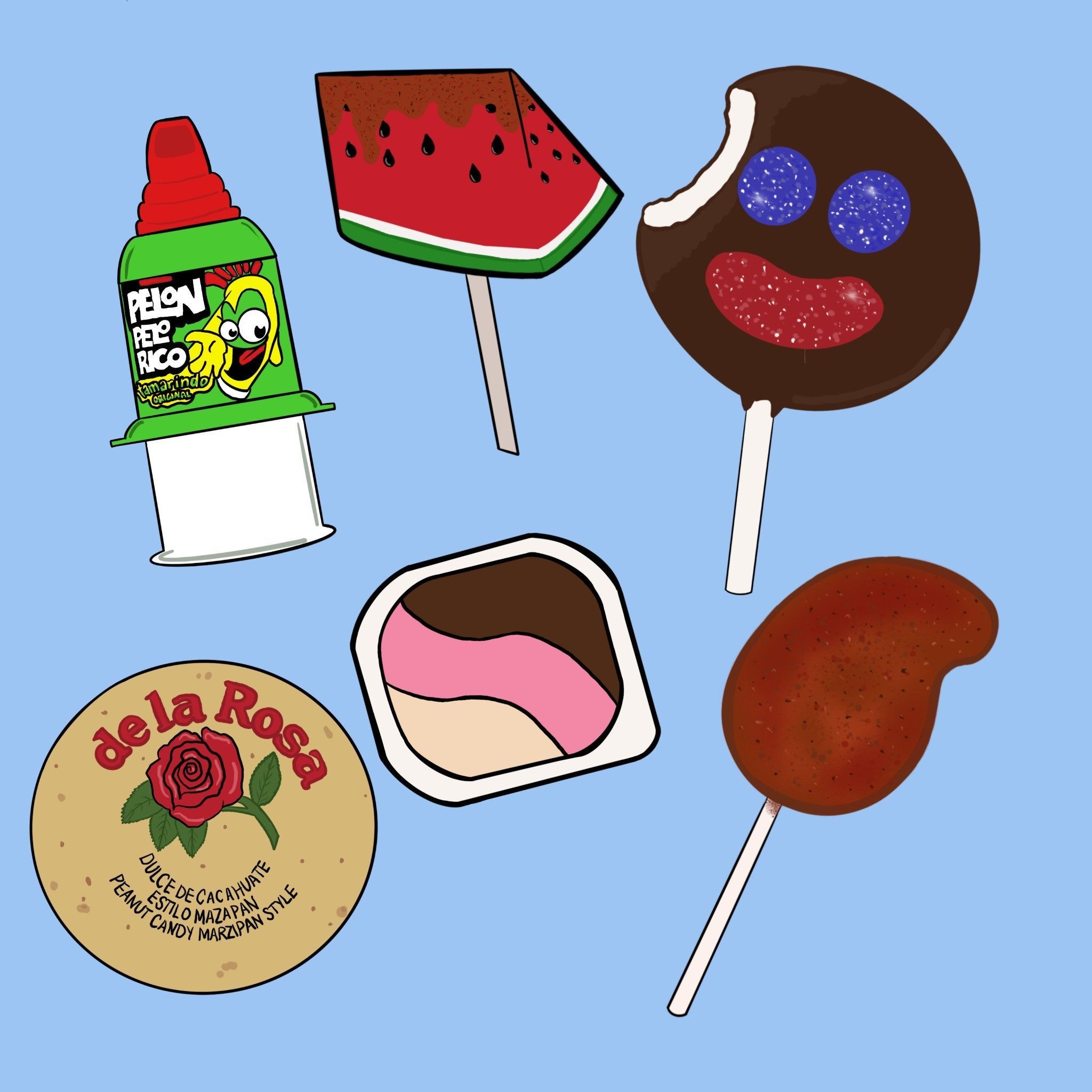 Mexican Candy Stickers Fiesta Treat Bag Mexican Snacks 90s