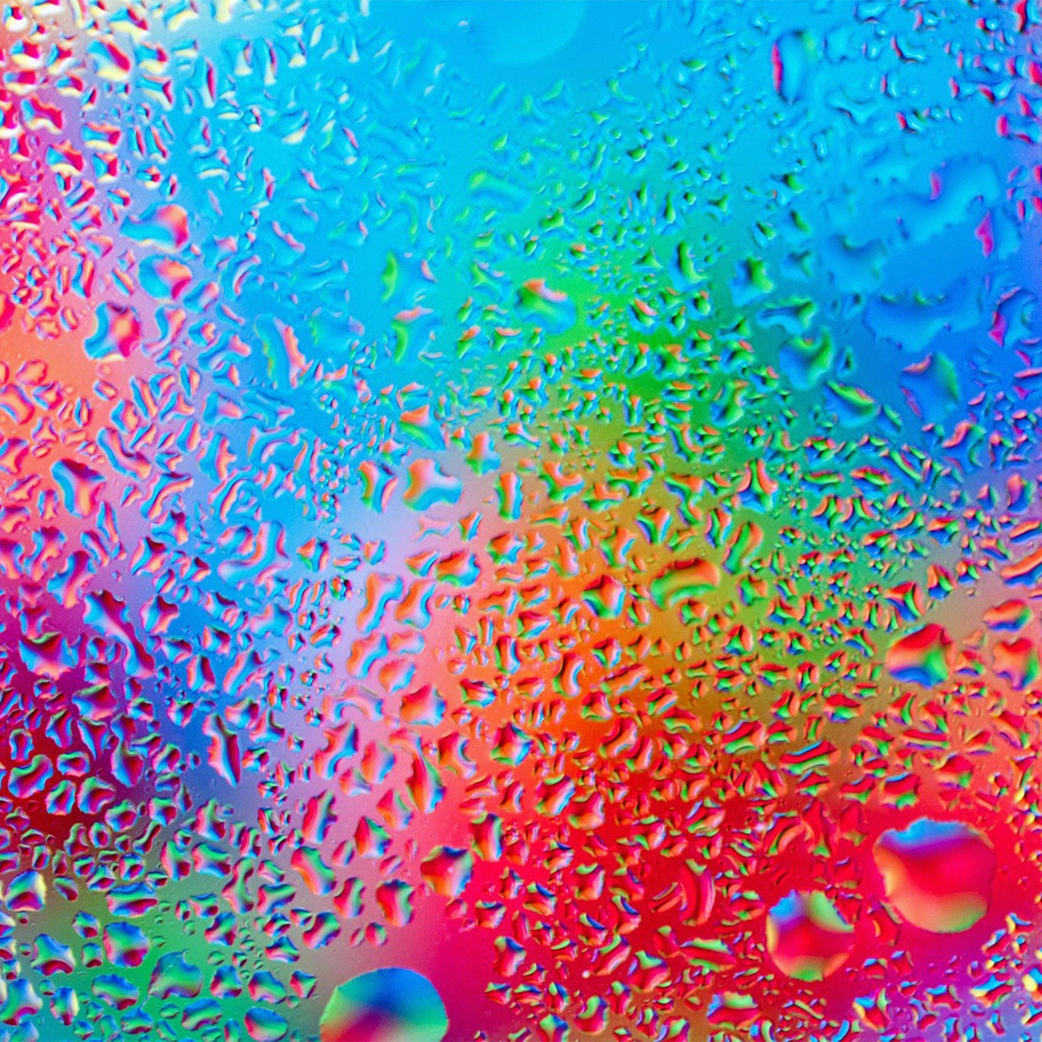 A colorful rain drops on the window - Rainbows