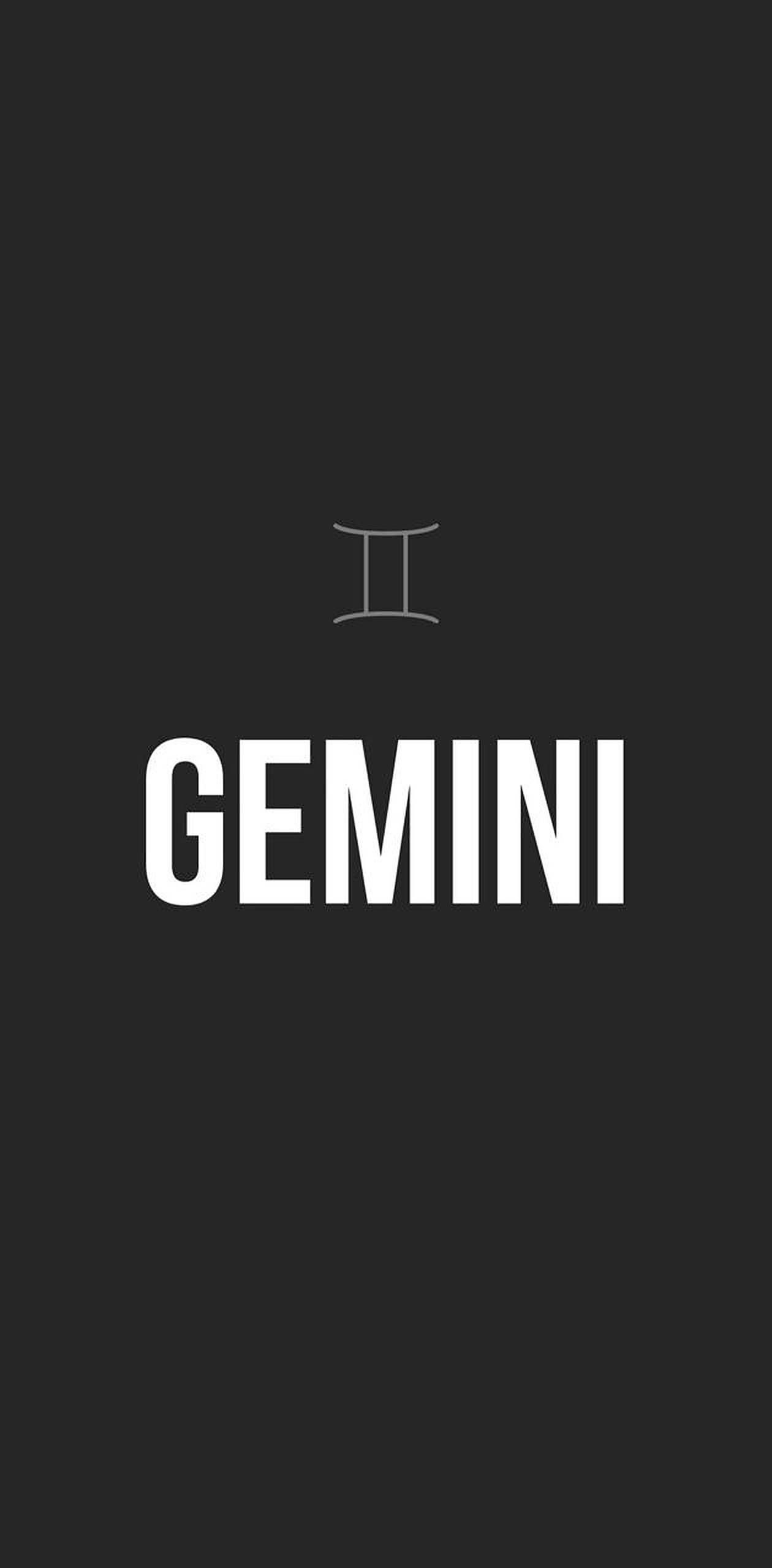Download Gemini Zodiac Black Poster Wallpaper