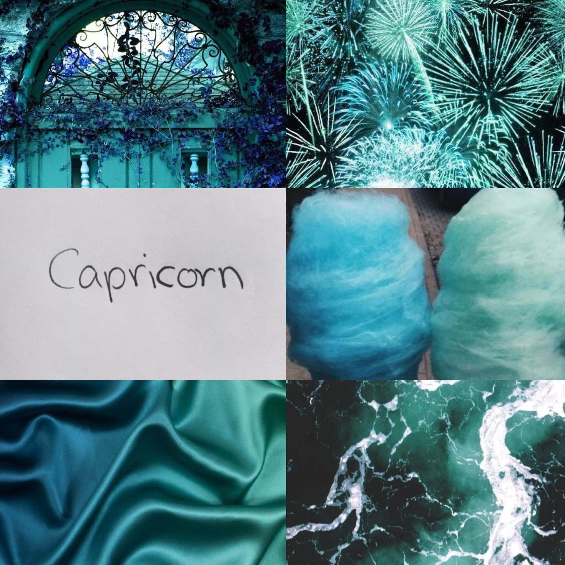 A collage of different colors and textures - Capricorn