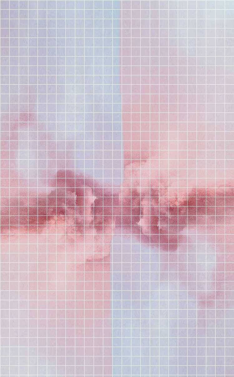 A pink and white abstract image with squares - Grid