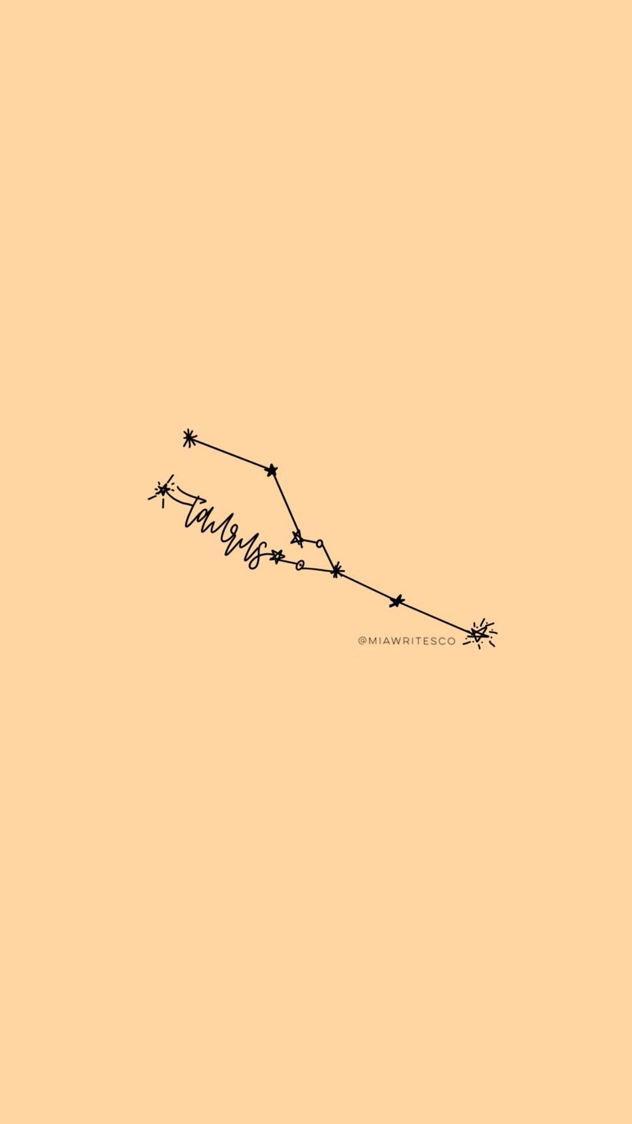 Taurus Constellation created on Procreate app on IPAD. Tatuajes de tauro, Horóscopo tauro, Tauro