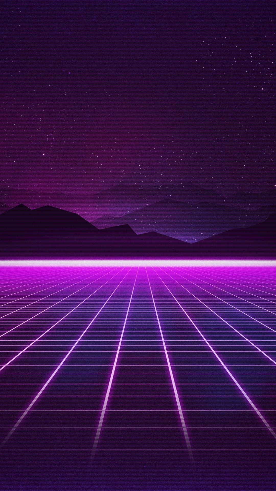A retro 80s style purple background with lines - Magenta, grid