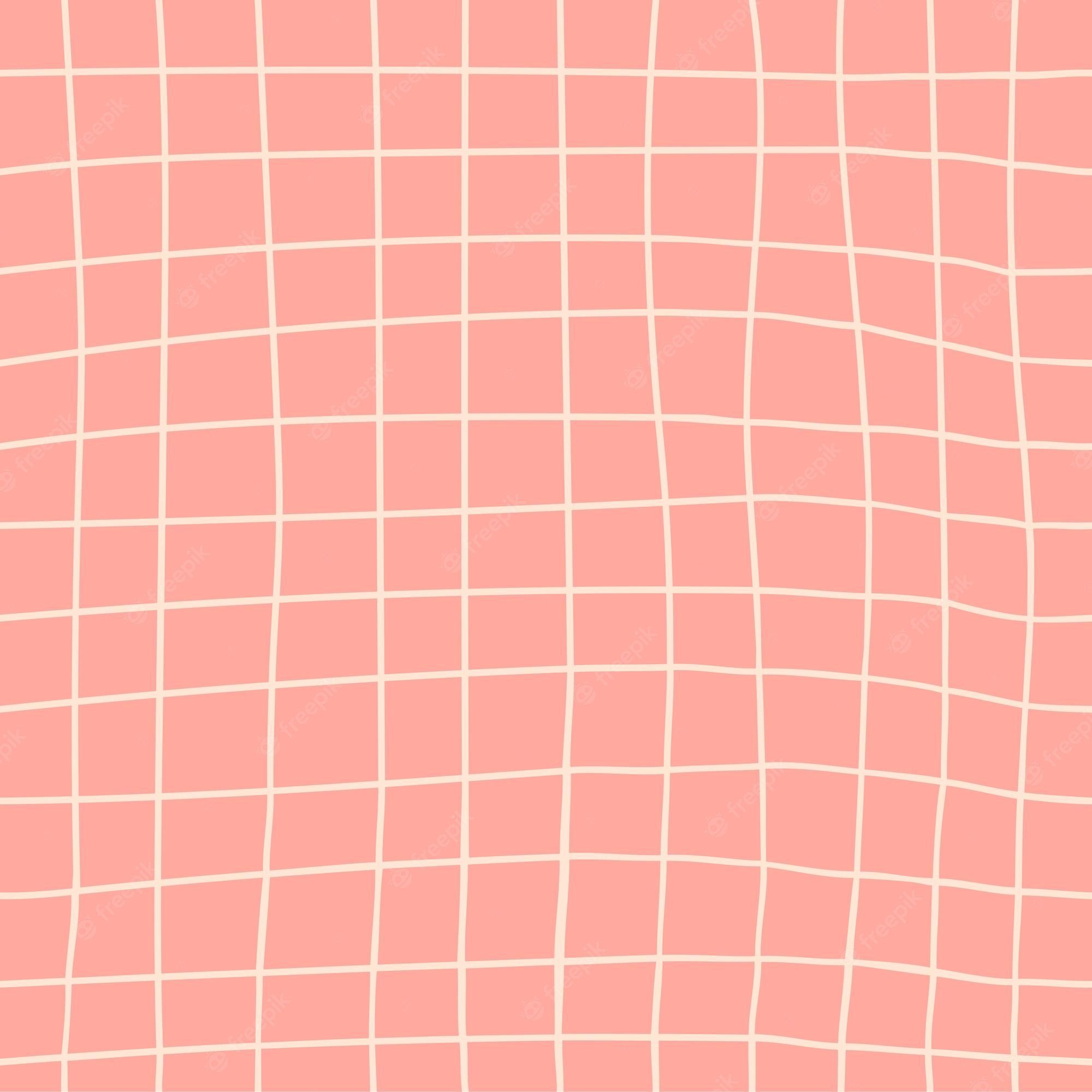 A pink grid pattern on an orange background - Grid
