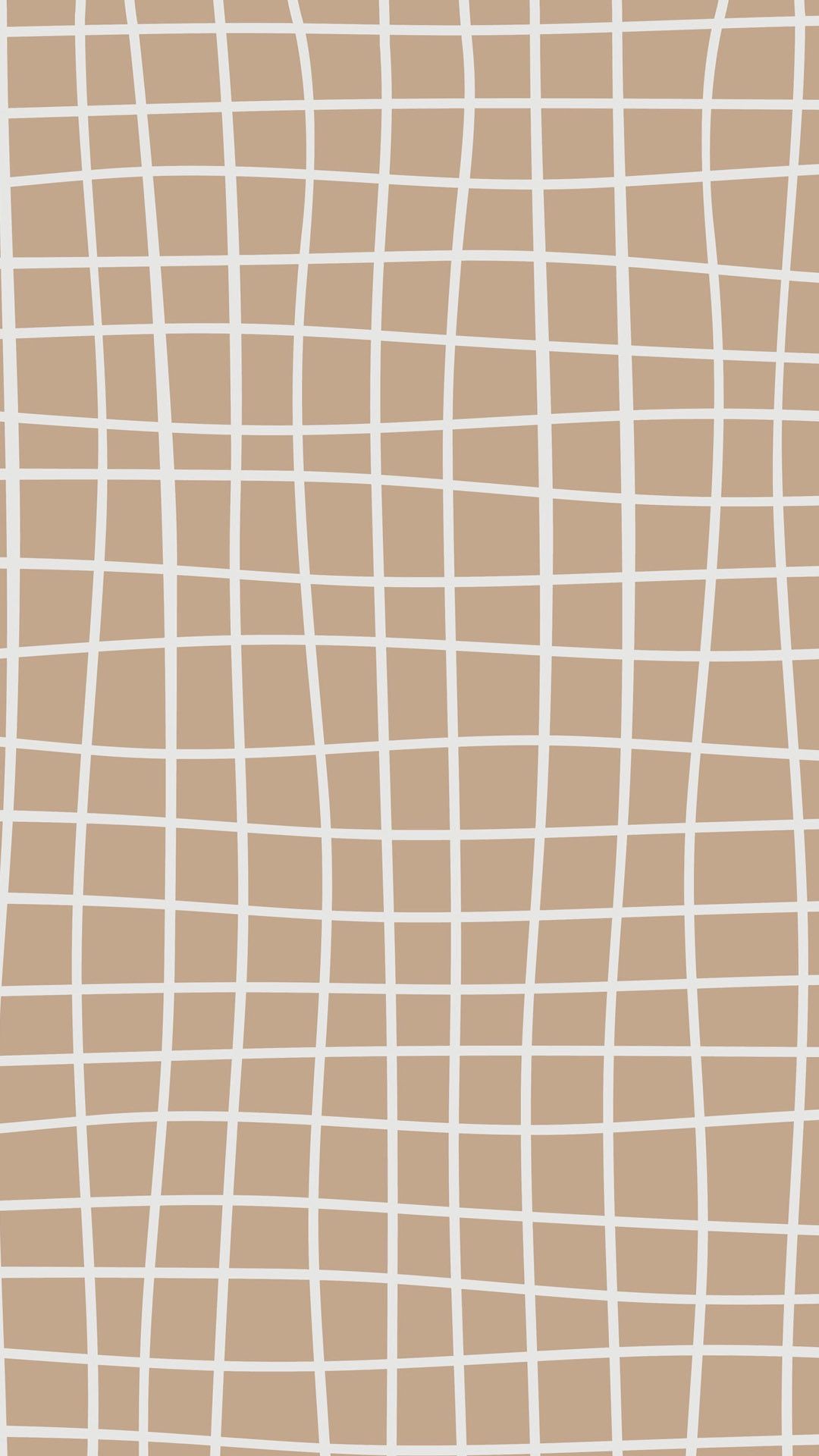 IPhone wallpaper with a brown grid pattern - Grid