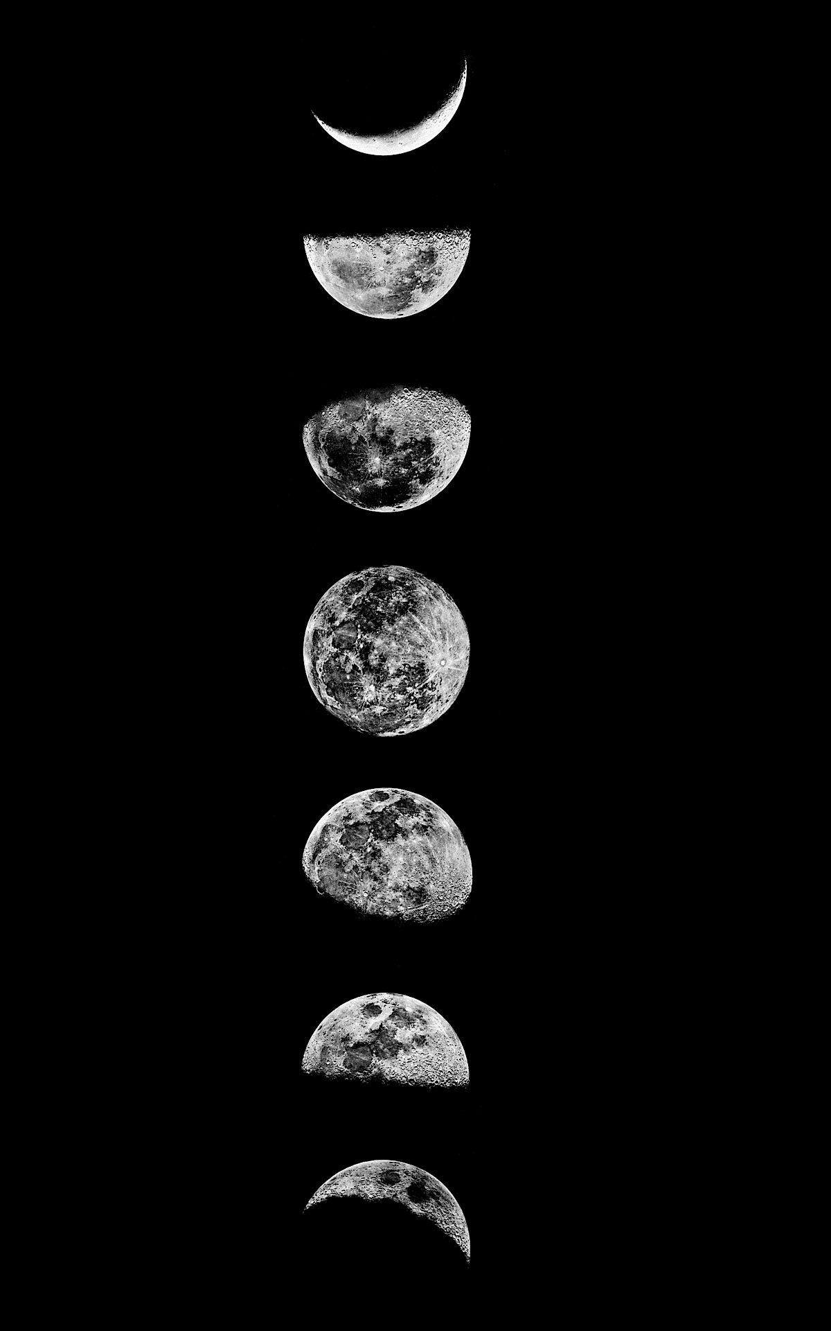 Moon Phases iPhone Wallpaper