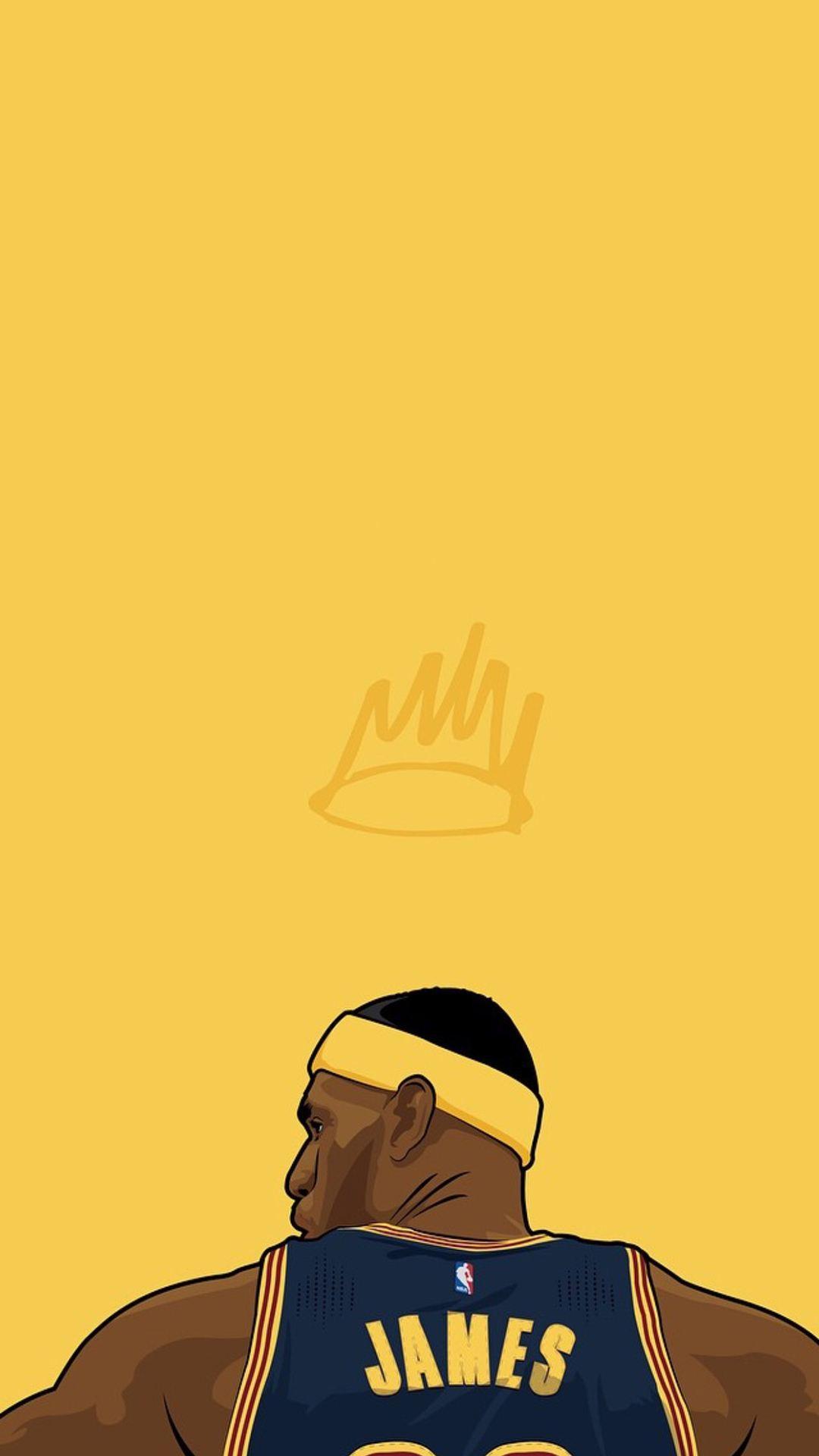 IPhone wallpaper of Lebron James from the back - NBA