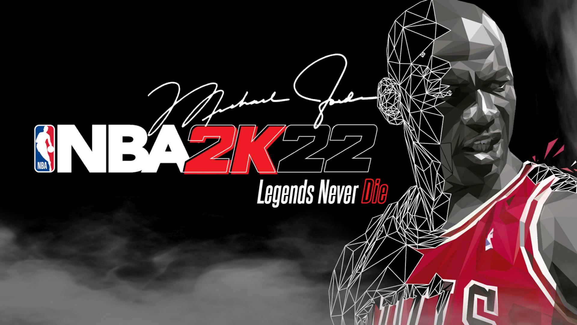 The cover art for NBA 2K22 features Michael Jordan, who is depicted in a low poly style. - NBA