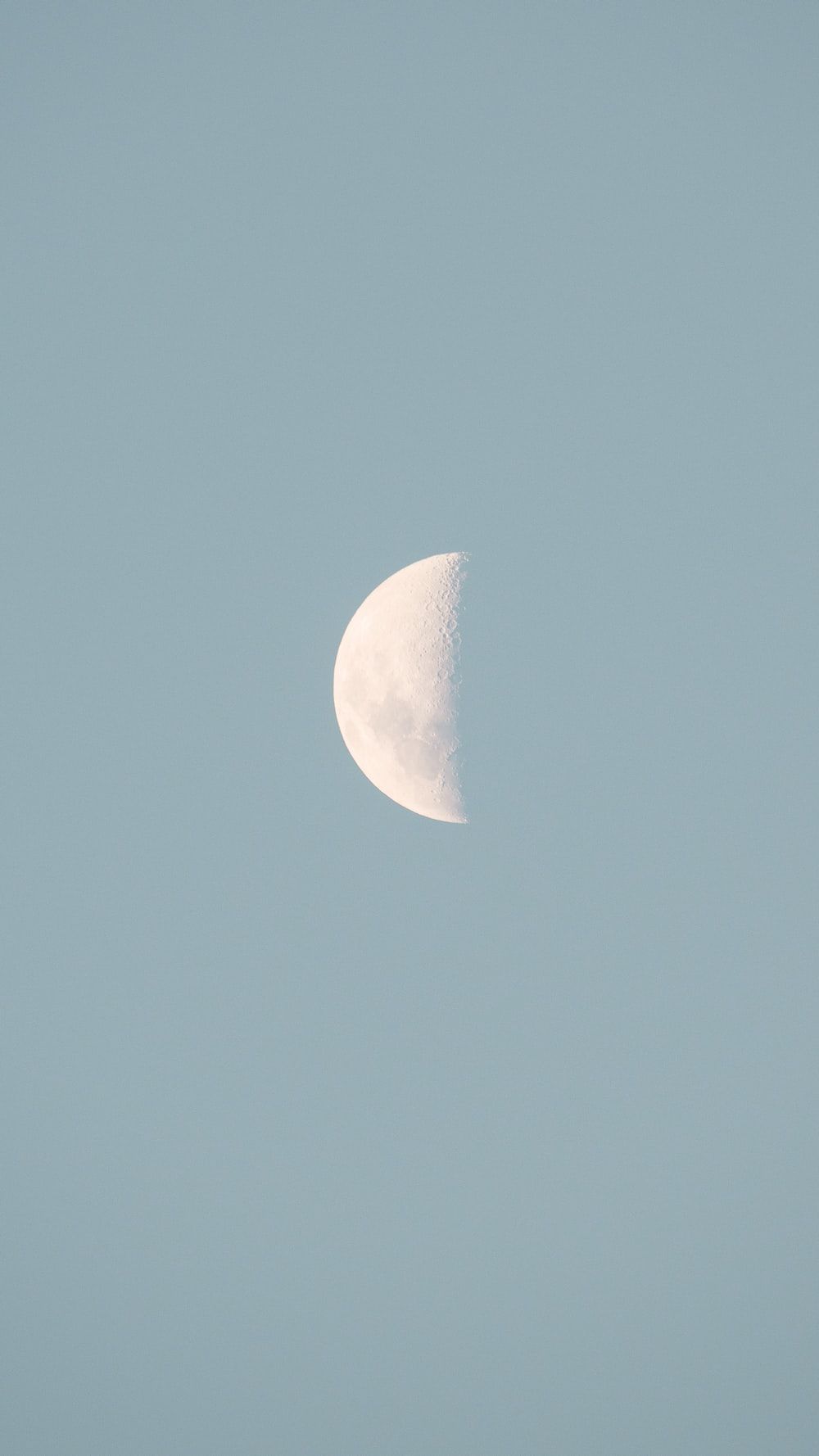 full moon in blue sky photo