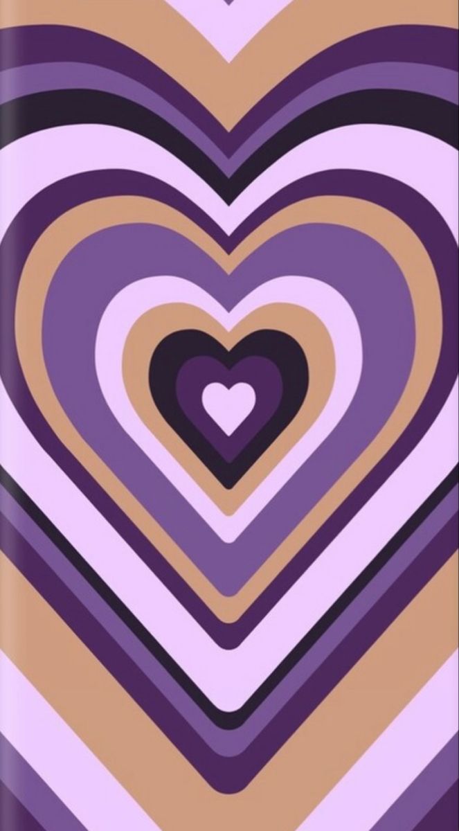A purple and brown heart shaped pattern on an iphone case - Indie