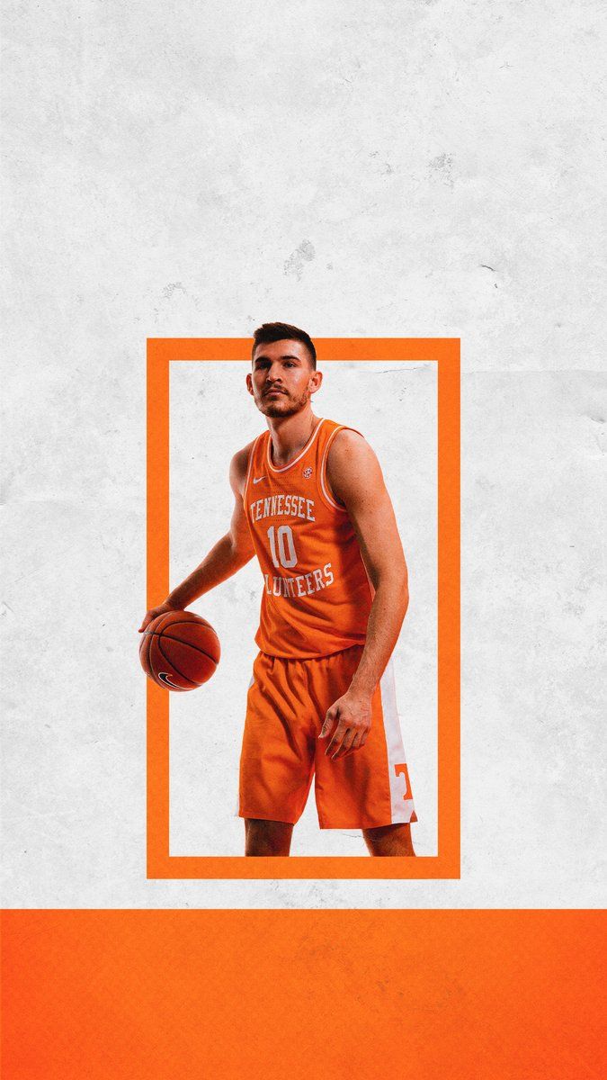 Tennessee basketball player with a basketball in his hand - Basketball