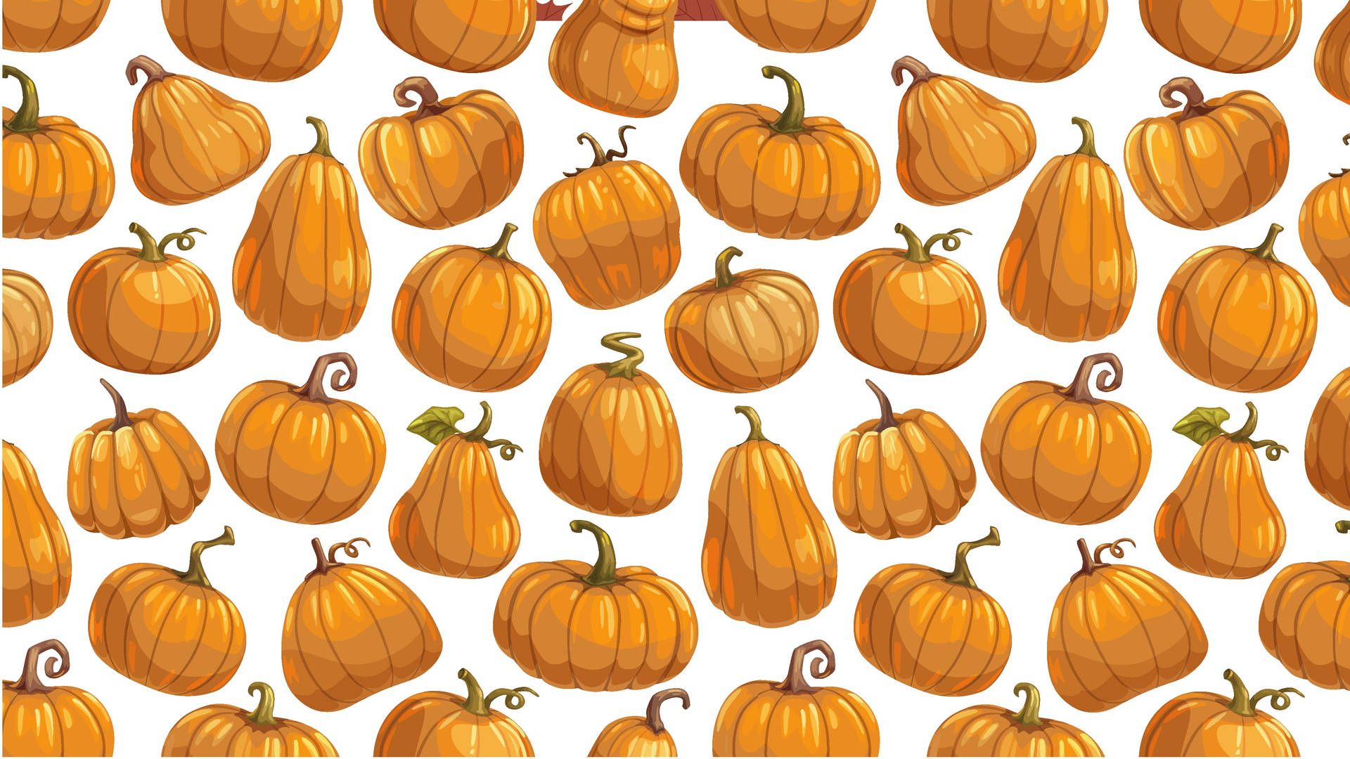 Download Fall Aesthetic Pumpkins Drawing Wallpaper