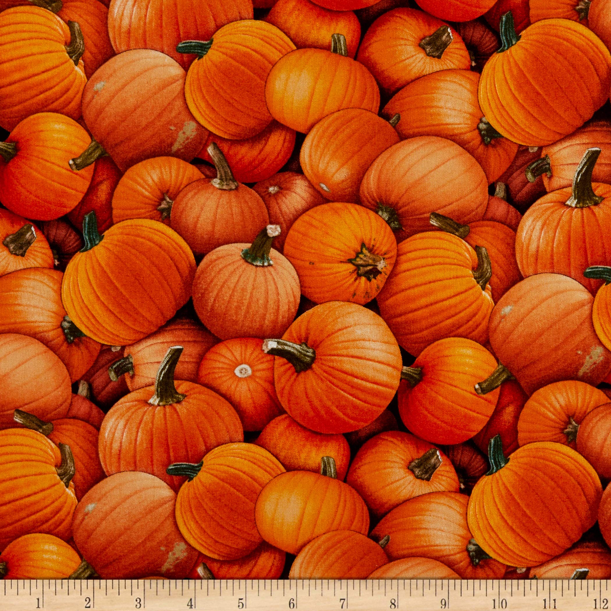 Harvest Time Pumpkins Orange, Fabric