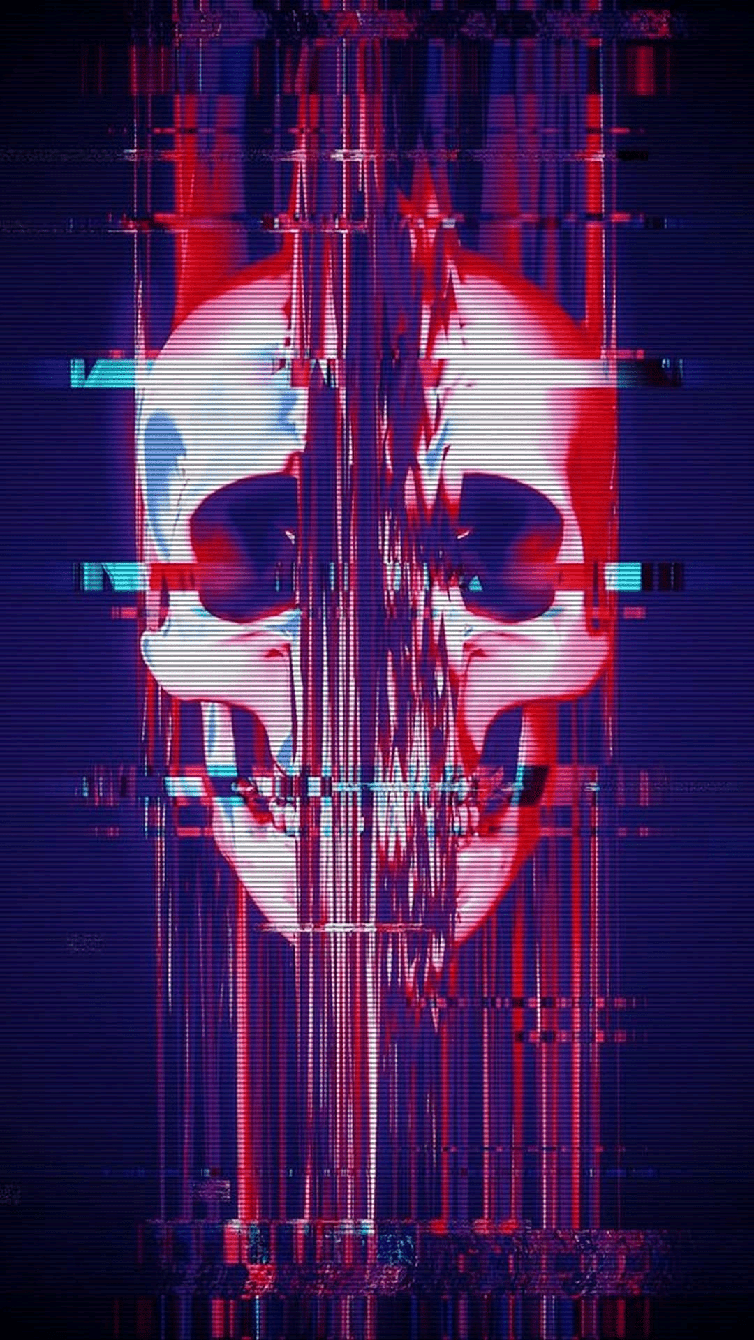 Glitch Art Skull iPhone Wallpaper with high-resolution 1080x1920 pixel. You can use this wallpaper for your iPhone 5, 6, 7, 8, X, XS, XR backgrounds, Mobile Screensaver, or iPad Lock Screen - Glitch, skull