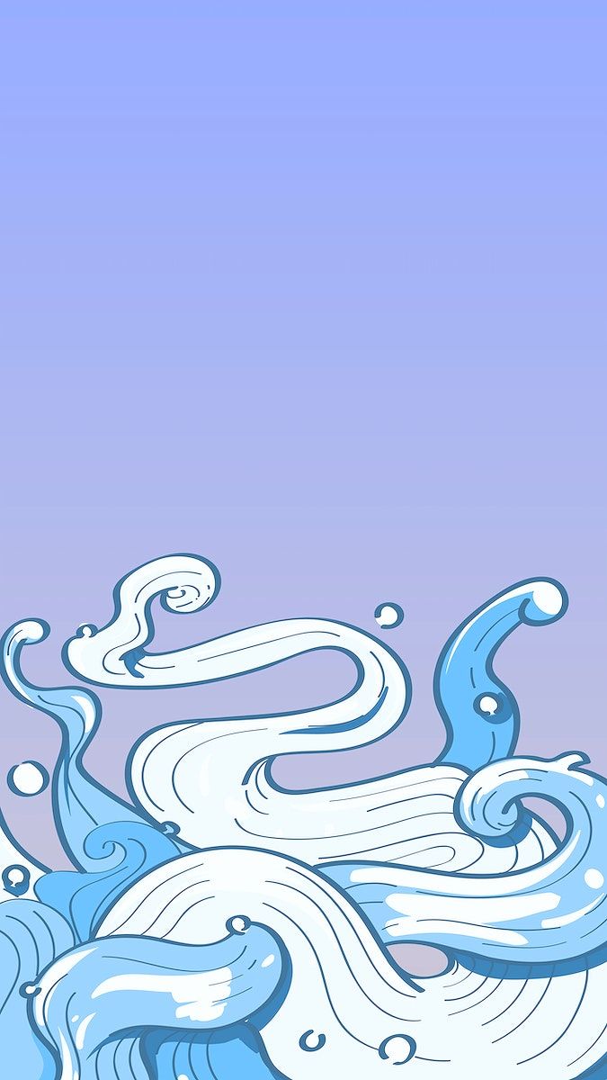 A cartoon of waves and water - Wave