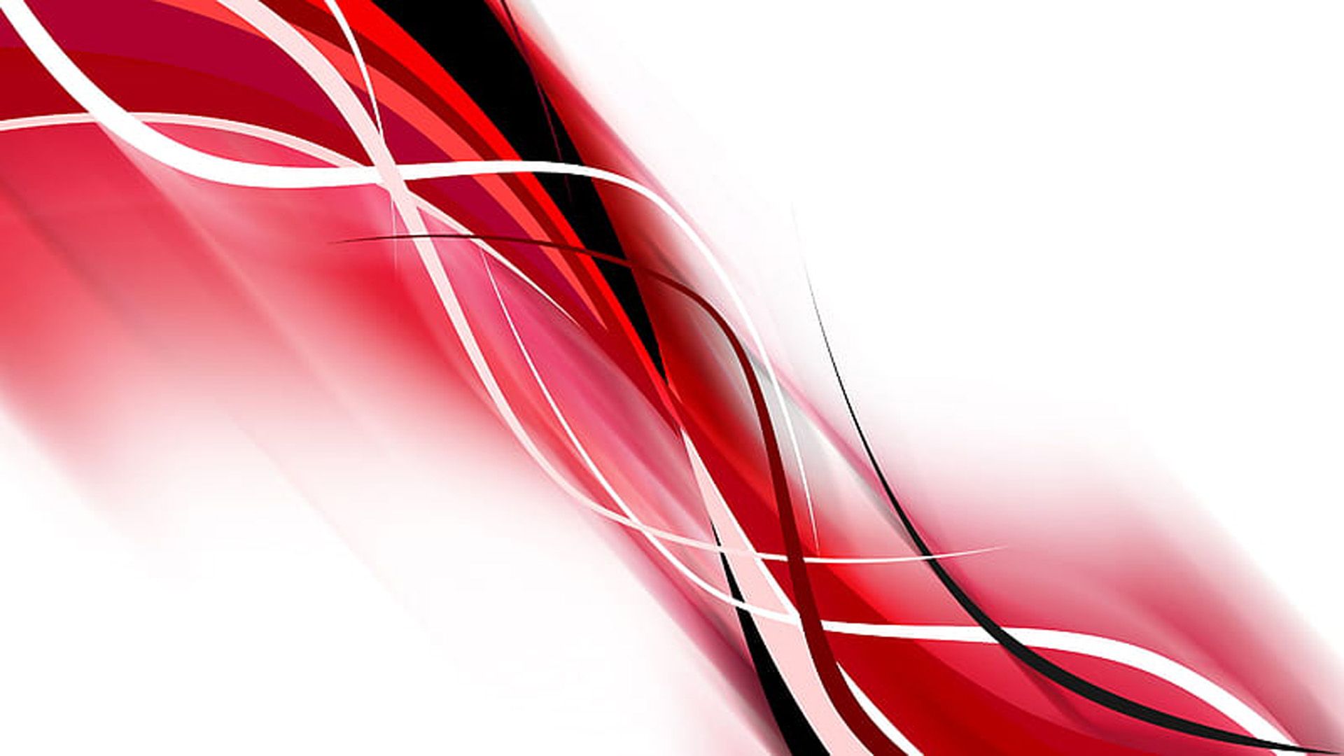 Waves Of Red White Black Lines White Background HD Red And Black Aesthetic Wallpaper