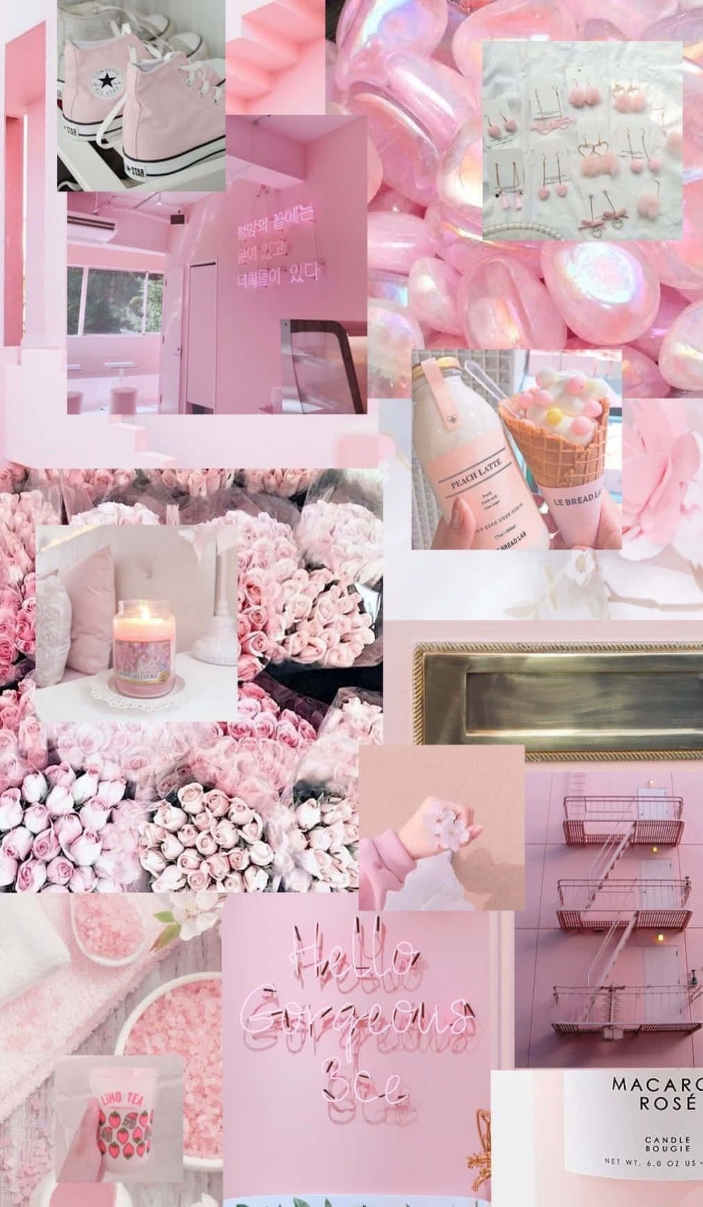 Download Aesthetic Pink Collage Wallpaper