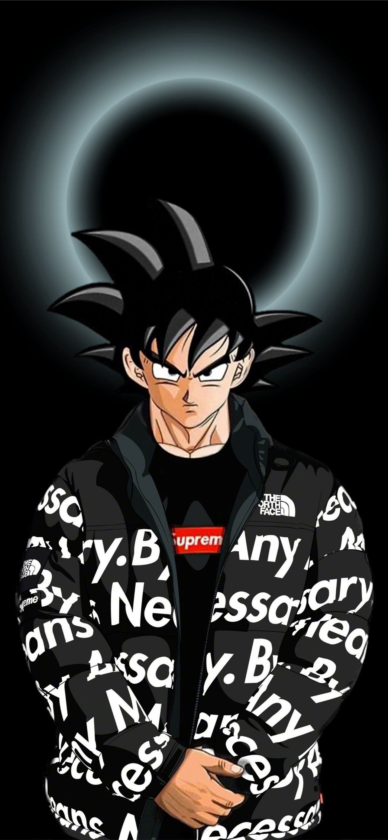 A man in black and white clothing with his arms crossed - Goku, Dragon Ball, Supreme