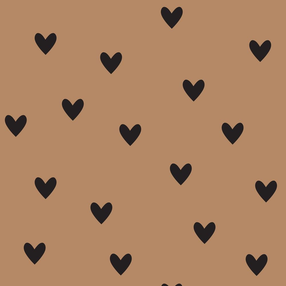 SIMPLE Hearts Black And Cinnamon Wallpaper.com Wallstickers And Wallpaper Online Store