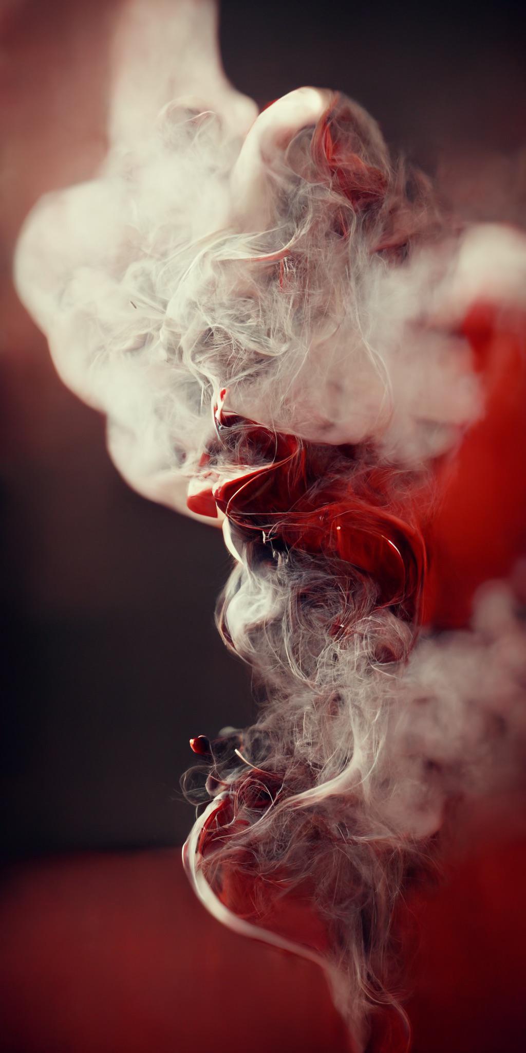 A red and white smoke in the air - Smoke