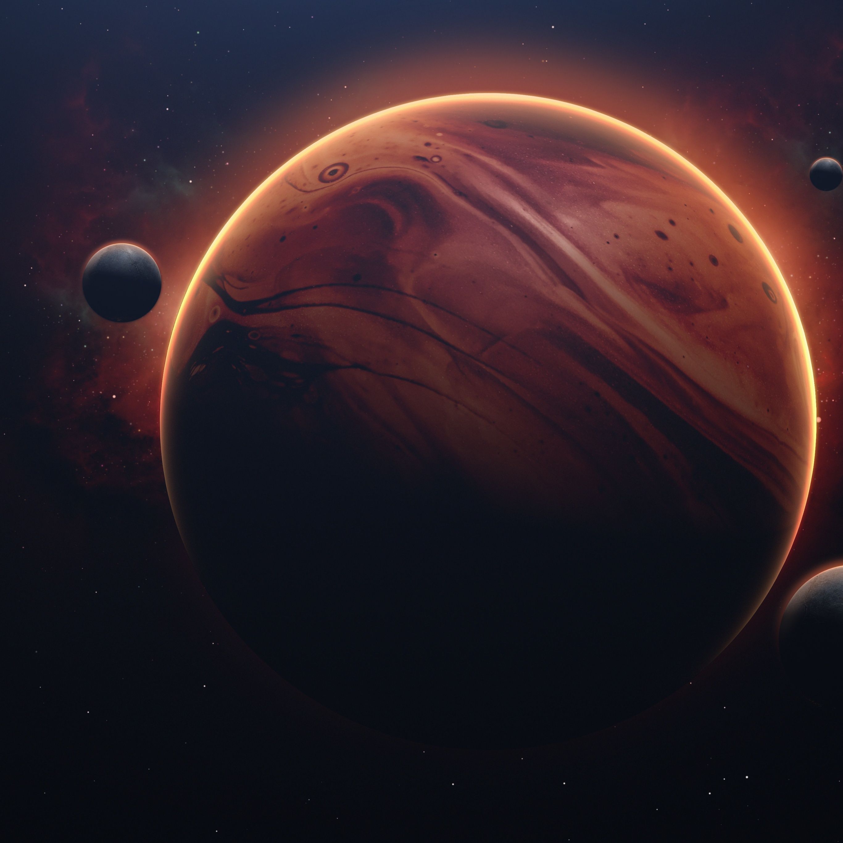 Solarus planet Wallpaper 4K, Red planet, Fiction, Space