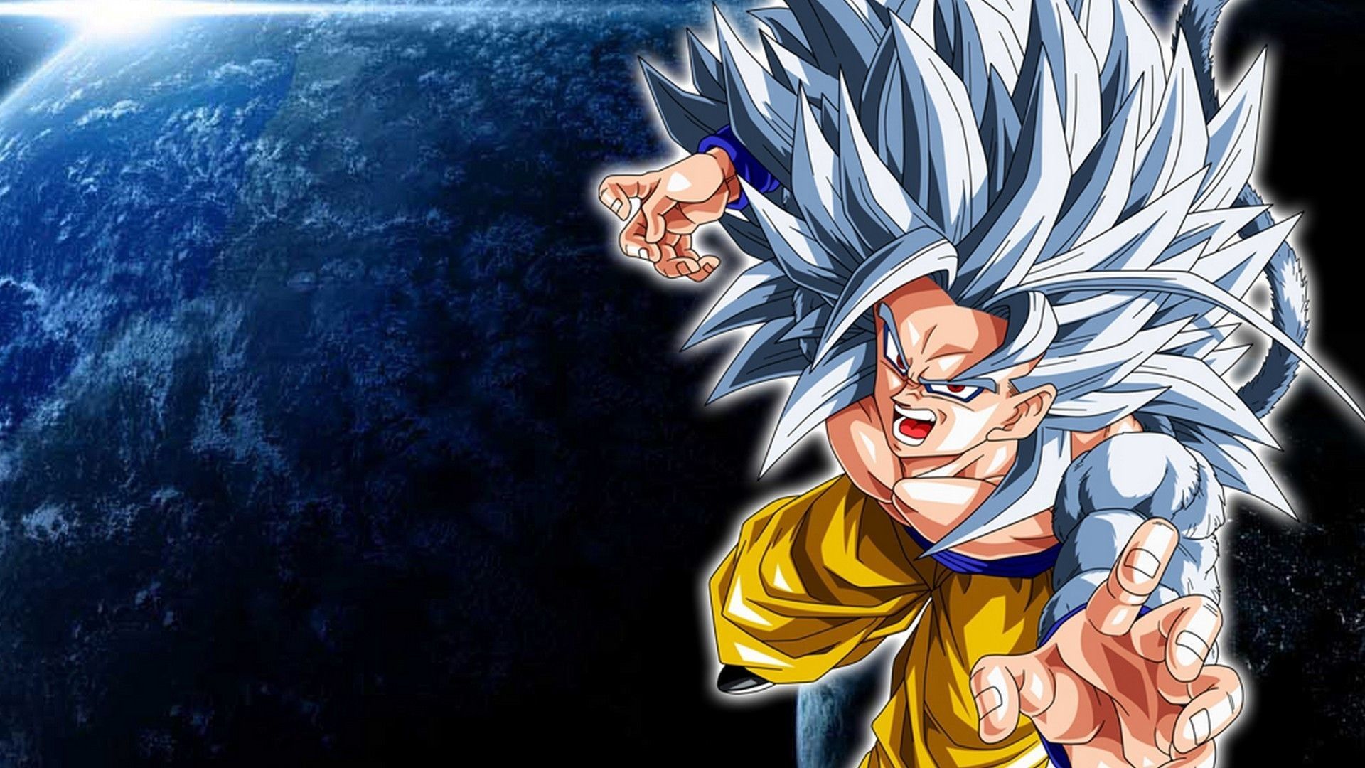 The image shows a close-up of Gohan from Dragon Ball Z. - Goku