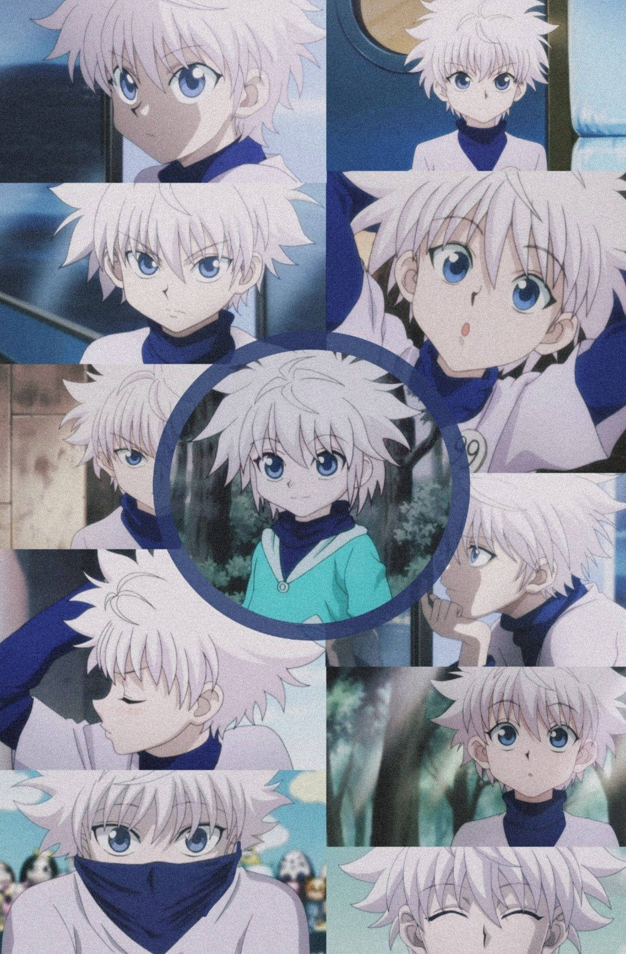 Download Cute Killua Aesthetic Anime Collage Wallpaper