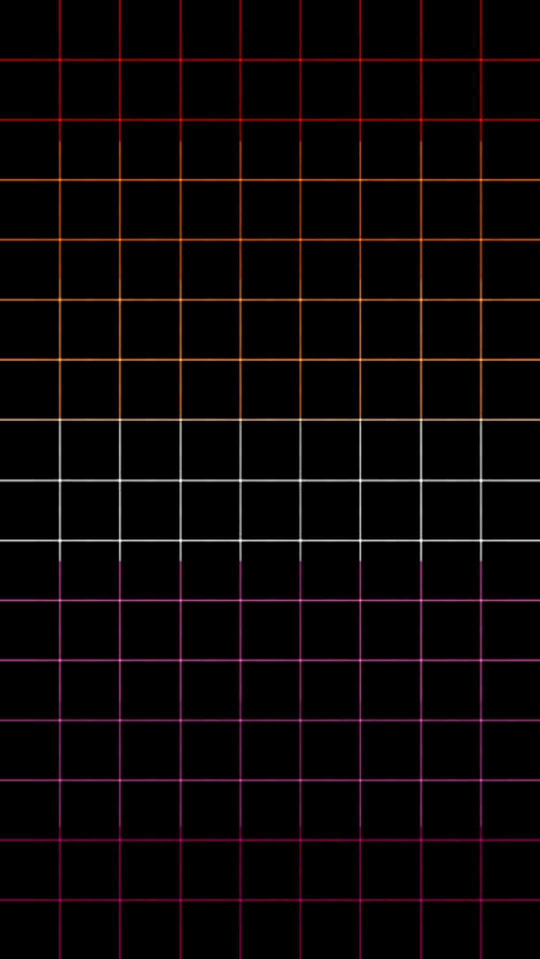 A black background with a grid of red, orange, pink, and purple lines - Lesbian