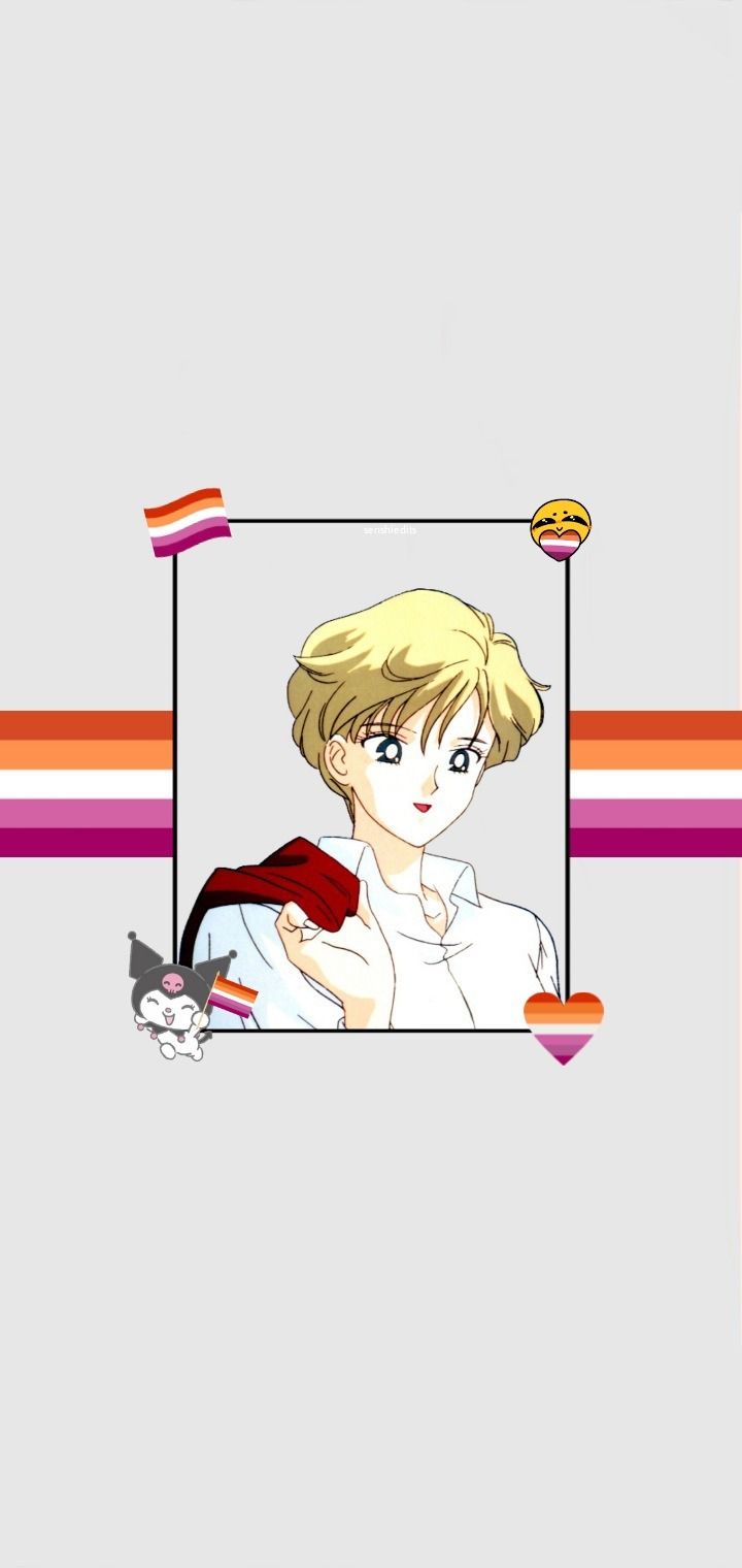 A picture of anime character with cat - Lesbian