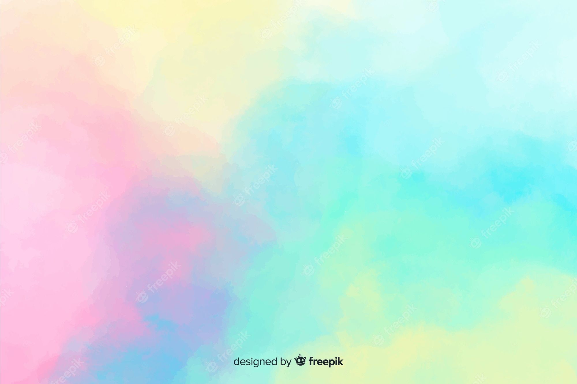 Watercolor background with a pastel color - Pastel rainbow