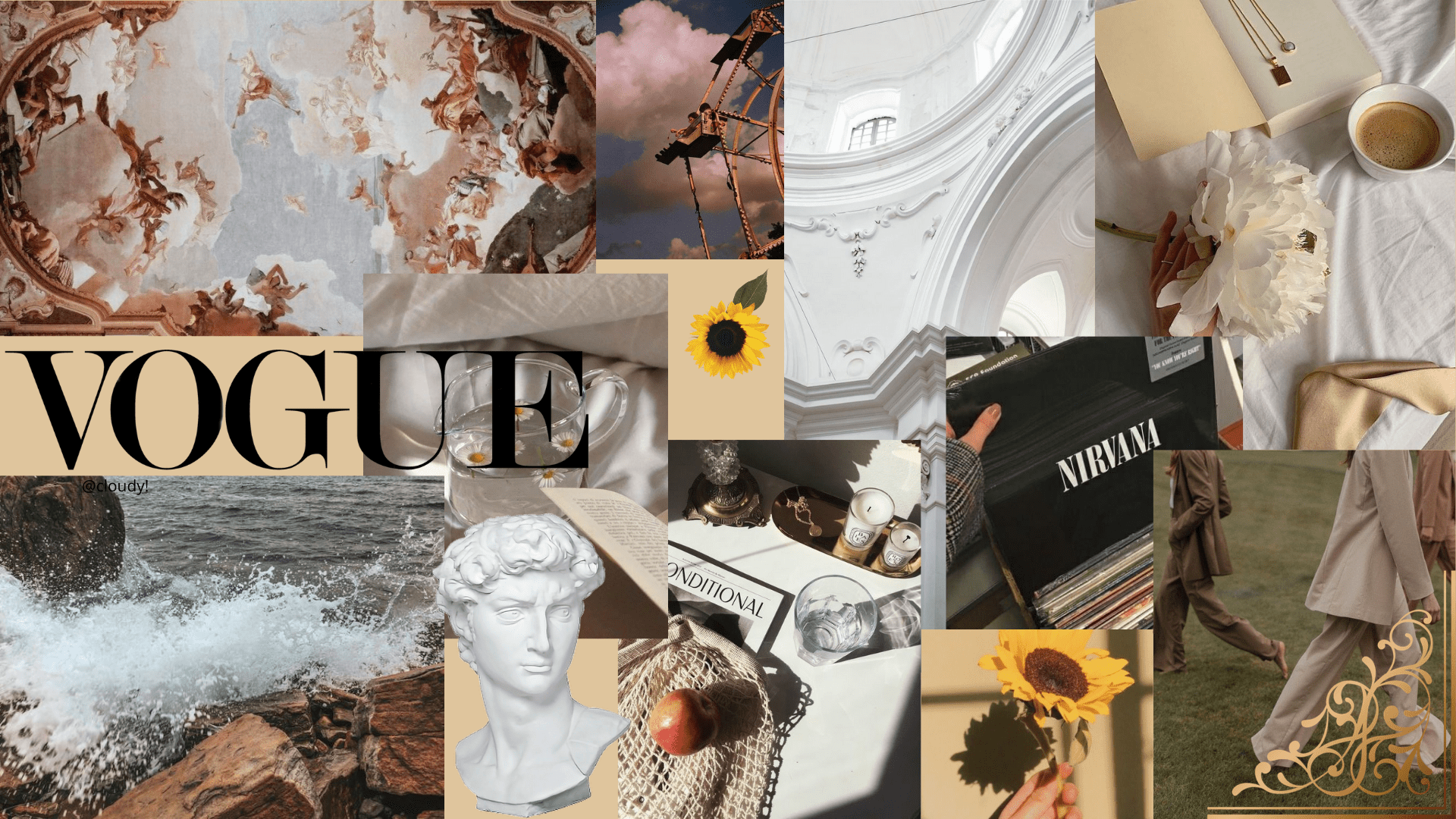 A collage of pictures with the word vogue in them - Vogue