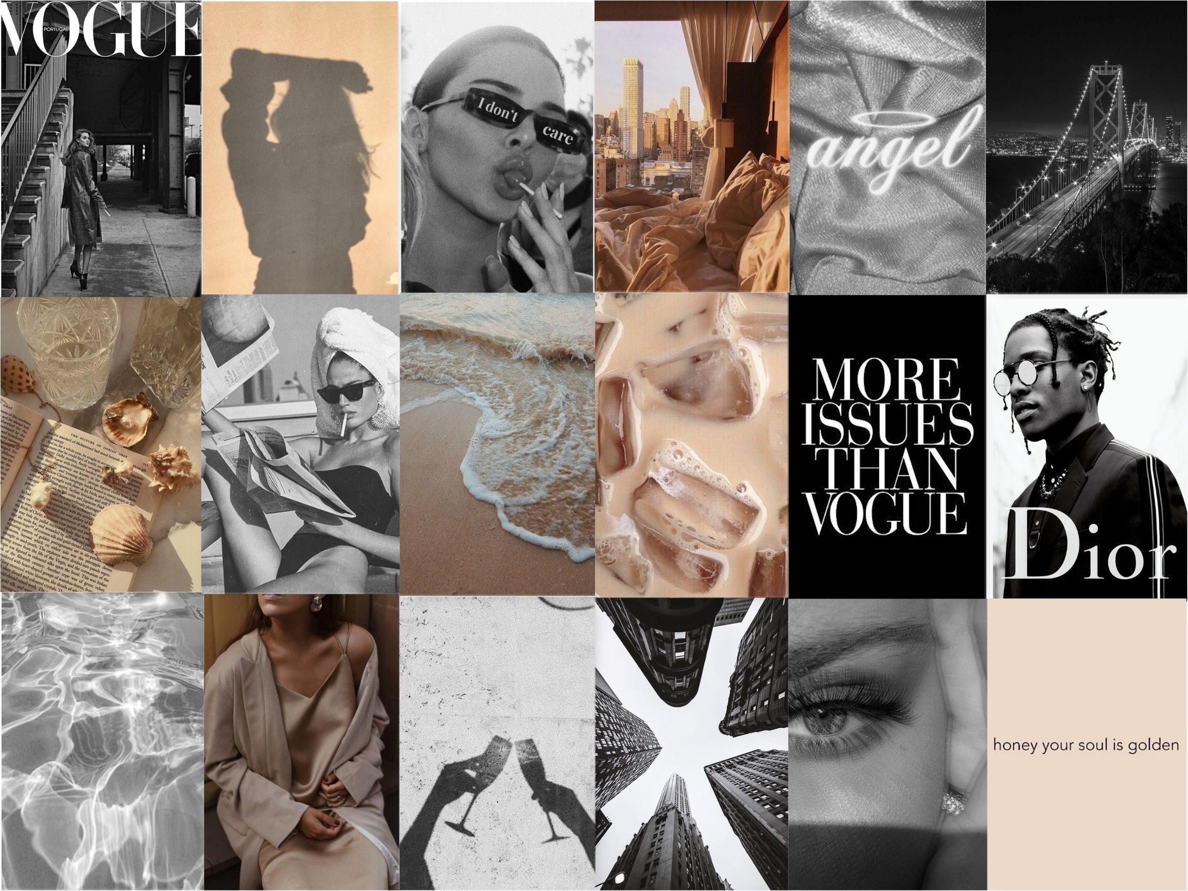 A collage of pictures with the words vogue and more issues than fashion - Vogue