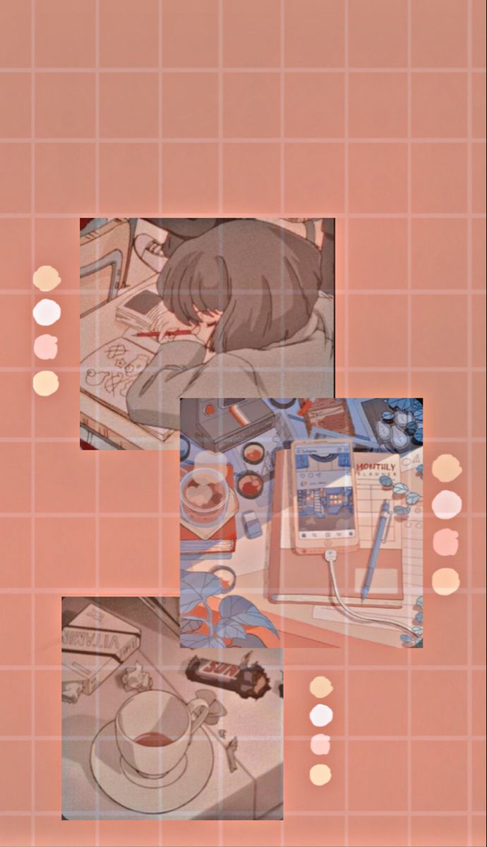 Anime Girl Studying Wallpaper
