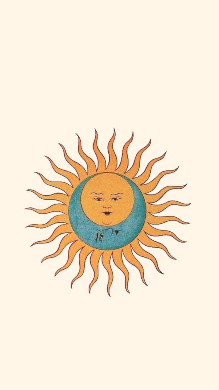 A yellow sun with a blue crescent moon for a face and the number 18 on its chest - Sun