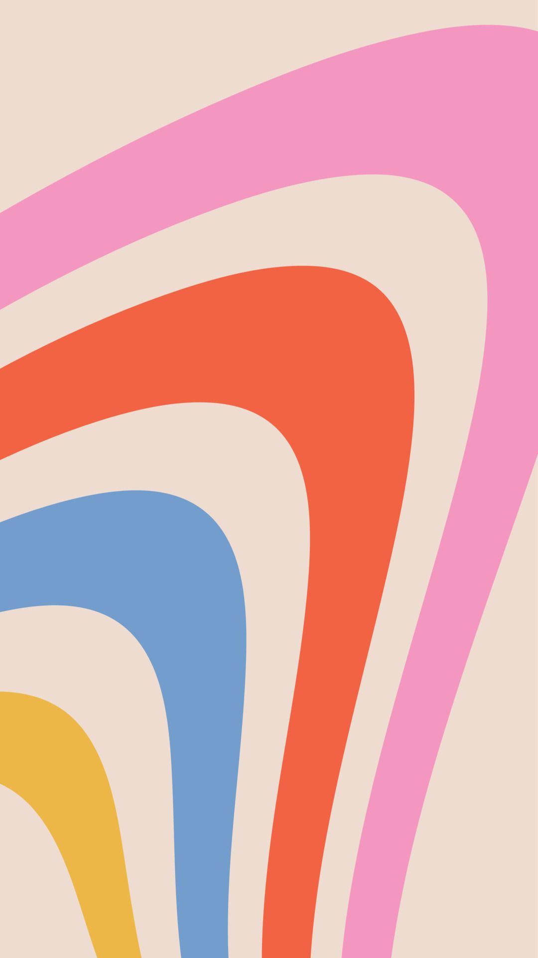 A colorful abstract design with curved lines - Abstract