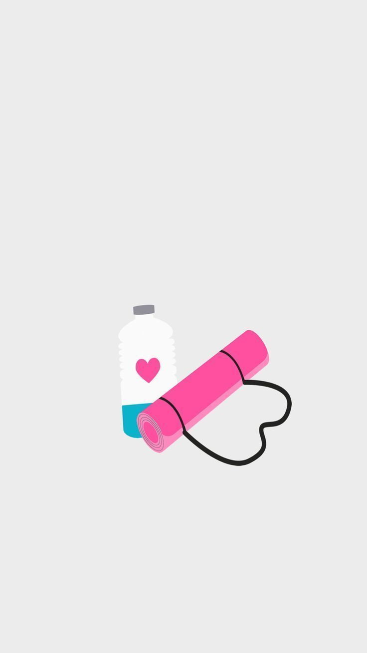 A pink yoga mat and bottle of water - Gym