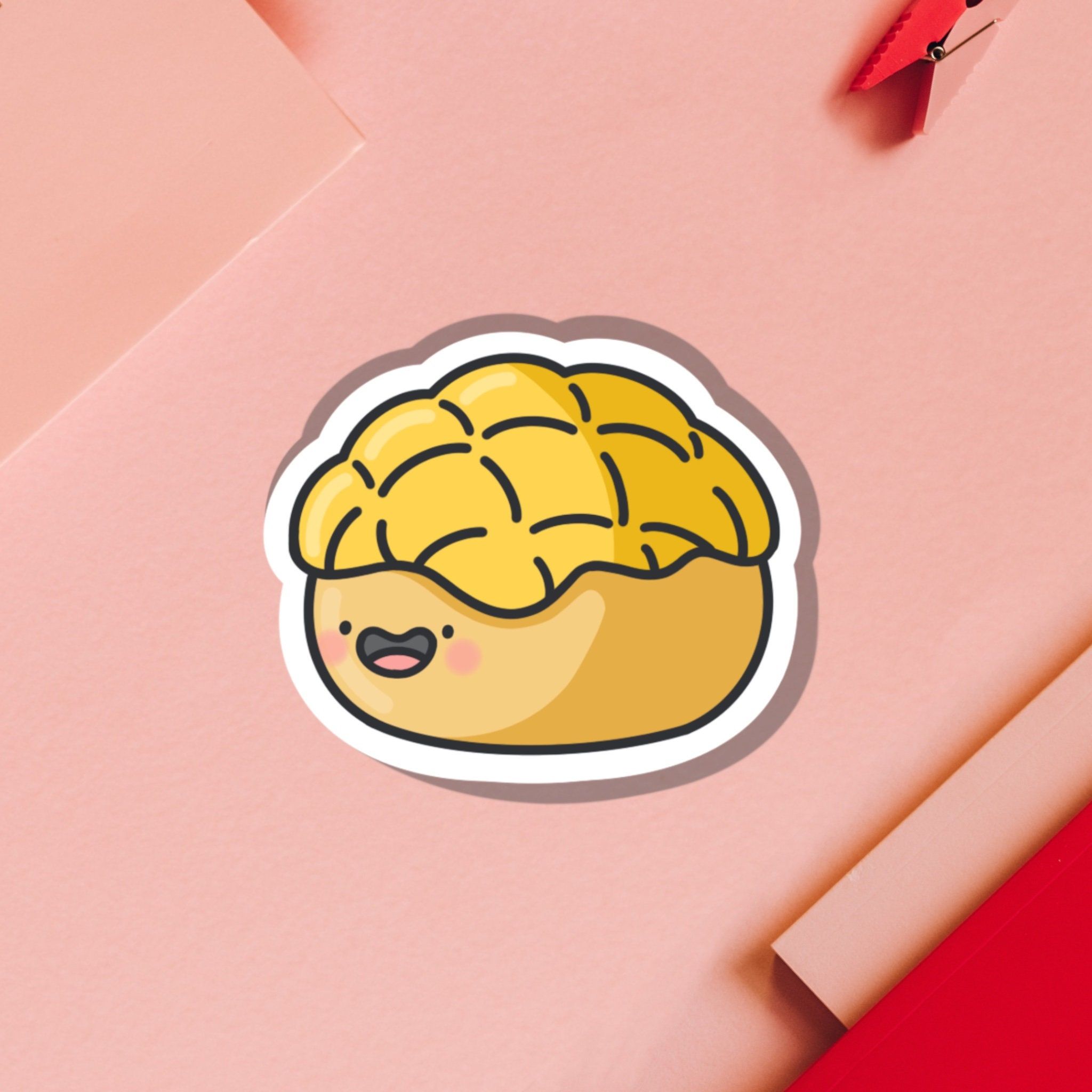 Buy Pineapple Bun Vinyl Sticker Kawaii Dim Sum Stickers Cute Online in India